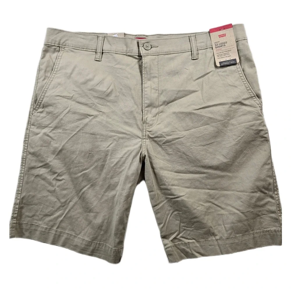 Levi's XX Chino Shorts Mens 36 Tan Khaki Cotton Stretch Twill Regular Fit NEW